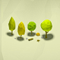 Cartoon low poly minimalistic tree pack, Paulsen Design : http://www.turbosquid.com/3d-models/3d-trees-pack/910180?referral=PaulsenDesign