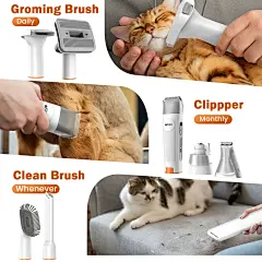 Amazon.com: Afloia Dog Grooming Kit, Pet Grooming Vacuum &amp; Dog Clippers Nail Trimmer Grinder &amp; Dog Brush for Shedding with 7 Pet Grooming Tools, Low Noise Dog Hair Remover Pet Grooming Supplies : Pet Supplies