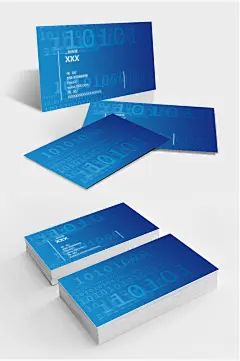 蓝色电子商务行业名片