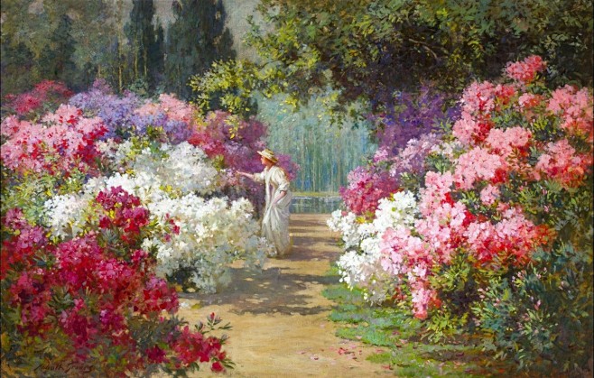 天堂花园。作者：19世纪画家Abbott...
