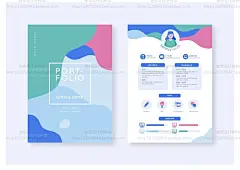 创意卡通几何MBE扁平化设计师简历模板面试作品集UI设计矢量素材-淘宝网
