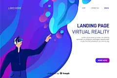 时尚大气元宇宙VR虚拟现实AR网页Banner海报设计模板AI矢量图素材-淘宝网