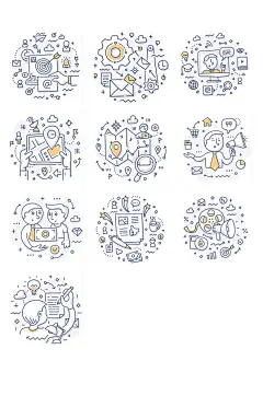 矢量手绘PPT图表元素
