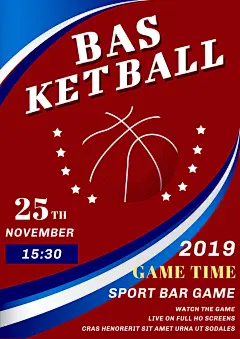 体育校园篮球比赛纳新宣传海报