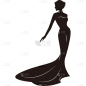 常规通用简约女人剪影元素