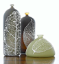 Leaf Bottles: Nick Chase: Art Glass Vase - Artful Home
