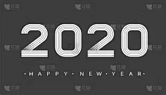 2020,新年前夕,数字,高雅,极简构图,小册子,简单,字体,白昼,季节