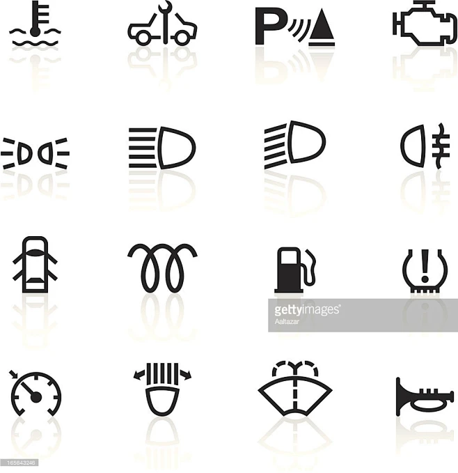 汽车仪表盘图标