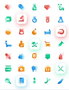 医疗毛玻璃磨砂图标icon