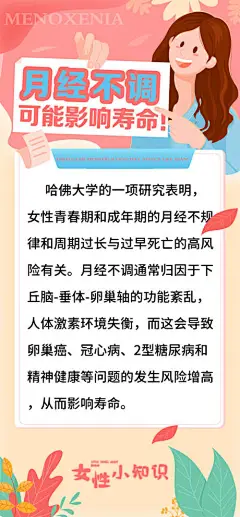 科普小知识女性海报