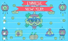 春节,贺卡,亚洲,传统,红色,黄金,收集,问候,庆祝