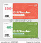 Gift voucher, gift certificate or coupon template in sport theme