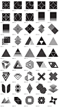 100 Geometric Shapes 100款潮流几何AI矢量图形合集 G2020062101-淘宝网