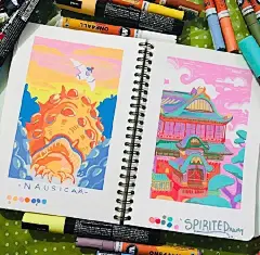 一组马克笔手绘插图 ins/phonemova
简笔画超话#插画##手绘##遇见艺术# ​​​​