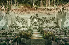 花品行宴会设计-常熟大棚 牛油果绿法式花园婚礼-真实婚礼案例-花品行宴会设计作品-喜结网