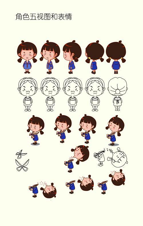 动画人物五视图_百度图片搜索
