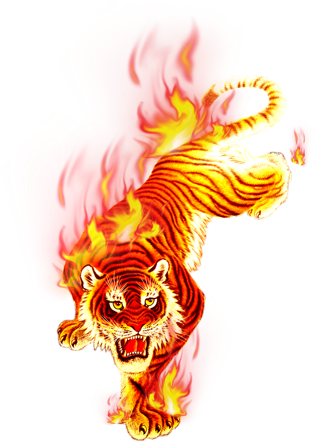 老虎，带火焰 猛虎 免扣