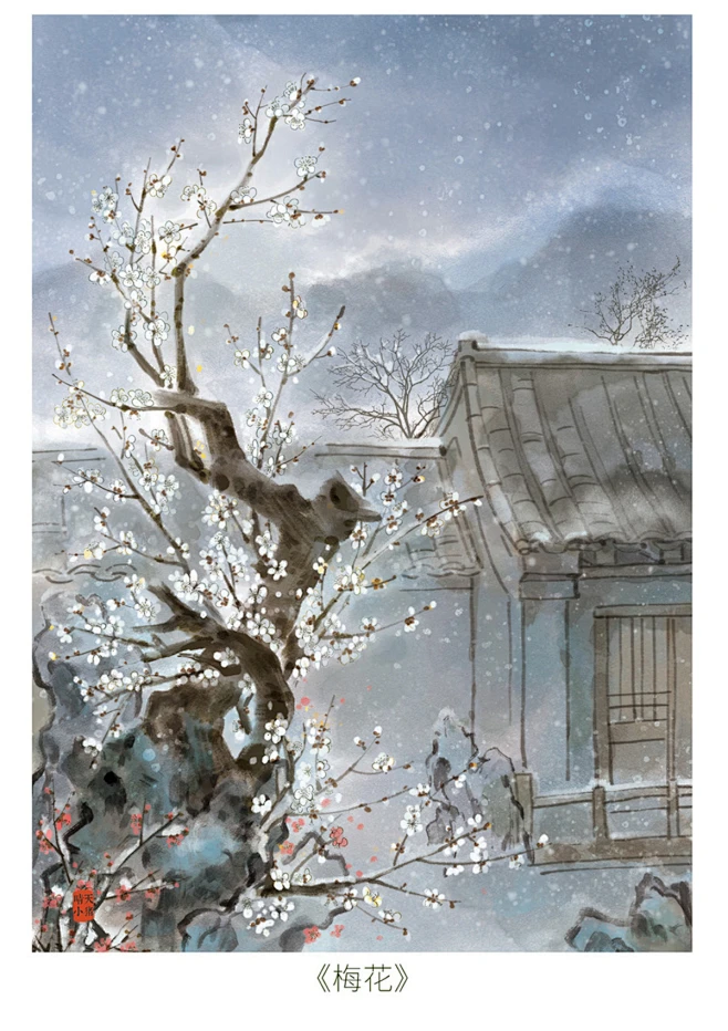 中国古诗词插画配图_小猪君__插画师作品_涂鸦王国gracg.com-花瓣网