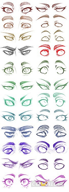 五官_动漫表情眼睛的24种画法
