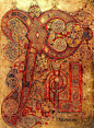 《凯尔经》 Leabhar Cheanannais  约在公元800年左右由苏格兰西部爱欧那岛（Iona）上的僧侣凯尔特修士绘制