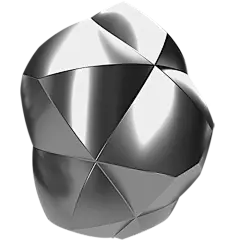 赛博朋克未来派科幻工业风3D立体镀铬金属抽象几何图形素材psd