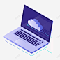 紫色科技笔记本云元素矢量图 免费下载 页面网页 平面电商 创意素材