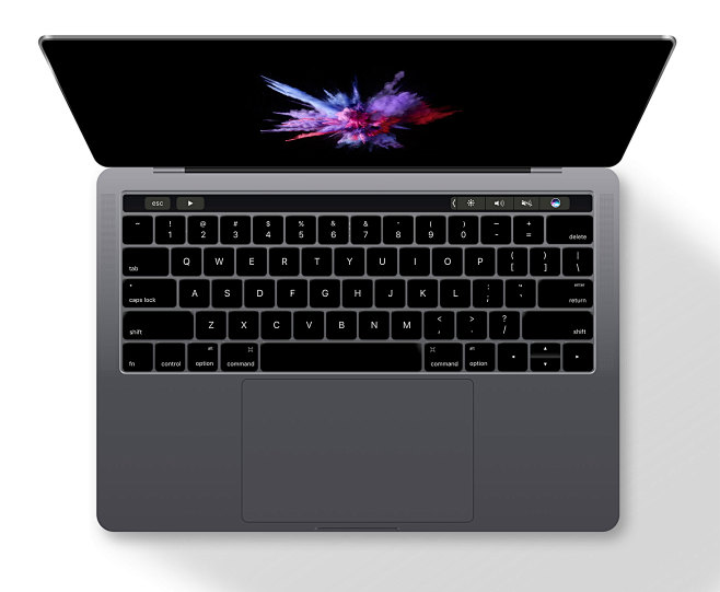 MacBook Pro 2016 顶视图...