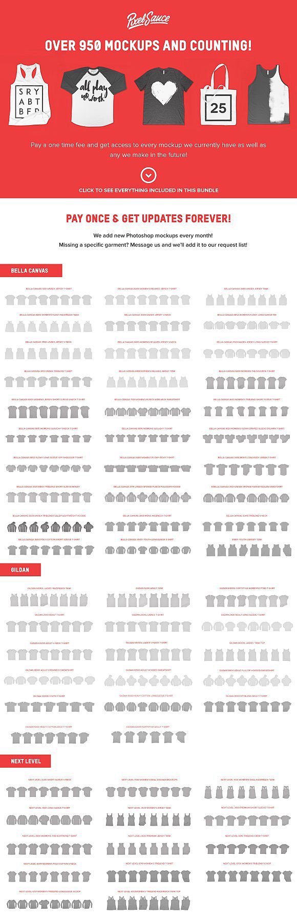 950+ Apparel Mockups...