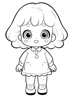 O版人物 卡通绘画 儿童  动漫高清线稿 线描图  二次元人物设计 可爱头像 全身立绘  绘画练习素材