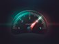 Tachometer icon dark dashboard lights color gauge gloss shiny car auto icon rpm tachometer