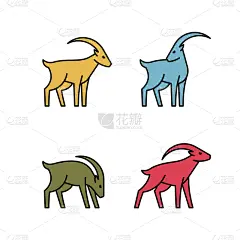 山羊,符号,直的,分离着色,农业,白色,自然,野生动物,布置,设计