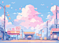 粉色街景☁️像素风小图✨AIGC - 小红书