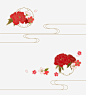 红色花朵古风花朵花纹