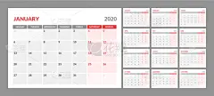 桌子,日历,2020,极简构图,商务,进出港显示牌,事件,计划书