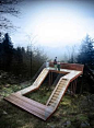 We dont usually write about sculptural installations, however this one-of-a-kind viewing point has touched our soft spot for unique structures. It was designed for the Sti For Oye sculpture park in Stokke, set amongst the Vestfold oak forest to the West o