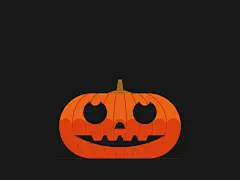 南瓜头动画人物 gif 图形万圣节插画 jackolantern 刀环运动设计南瓜南瓜头矢量