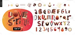 字母,小山羊,平坦的,可爱的,华丽的,字母表次序,信函,现代,布置,爱