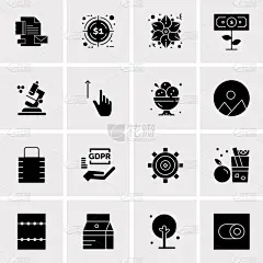 set 16 universal icons business