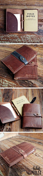 The Surveyor Fine Leather Pocket Journal Cover for Field Notes or Moleskine is handmade right here in our shop with the finest of Full Grain American leathers. We hand pick our leather hides from a local tannery ~ for a rustic look and feel. This is a gif