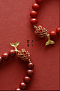 大鱼海棠独立原创设计精致本命年中国红朱砂手串高含量避邪保平安-淘宝网