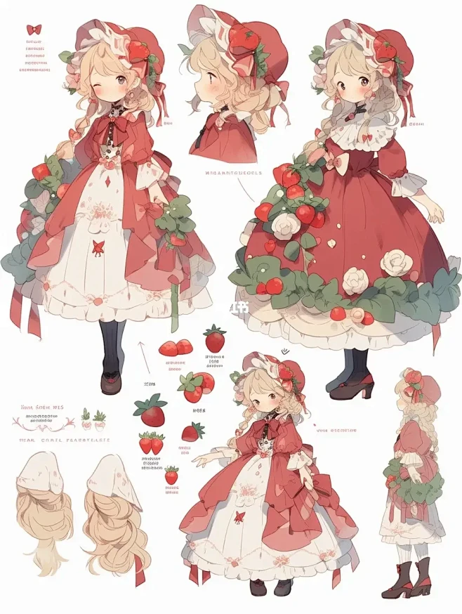 服设 lolita裙 草莓元素