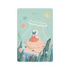 momicafe天空之城 小清新手绘插画明信片卡片 Miss U 猫空出品-tmall.com天猫