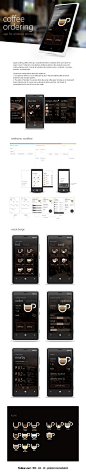 Windows app for ordering coffee on-the-go. by Michael Novoselov, via Behance *** #app #gui #ui #wp #windowsphone #behance