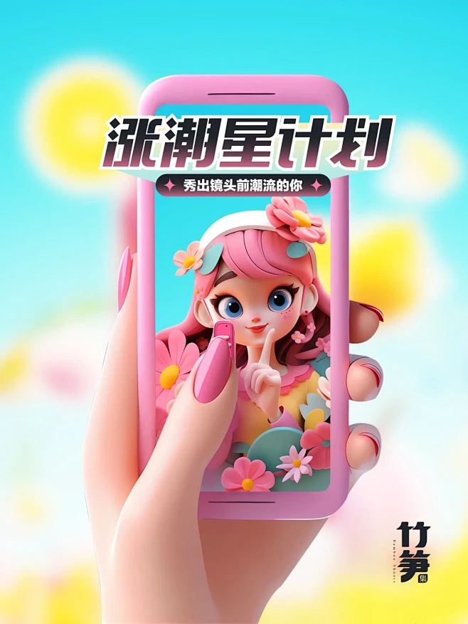 【AIGC】运用技巧设计一套多巴胺风格专...