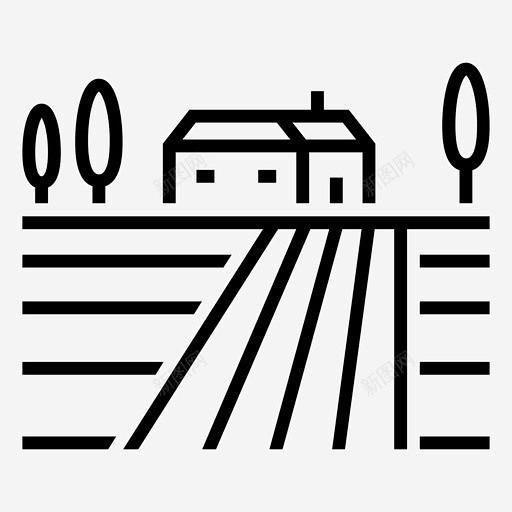 农场乡村庄园图标 设计图片 免费下载 页面网页 平面电商 创意素材-花瓣网