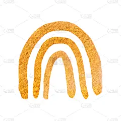 抽象手绘金拱门