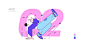 插画超话# 因为喜欢HIPHOP的舞蹈，所以设计了几个人物的舞蹈动态，搭配线条和几何小元素，辅助人物的动感造型。运用在UI界面里非常合适~ ​​​​