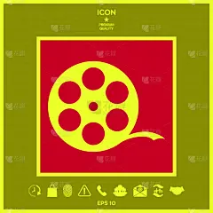 影片,图标,线轴,分离着色,传媒,创造力,相机,电视机,技术