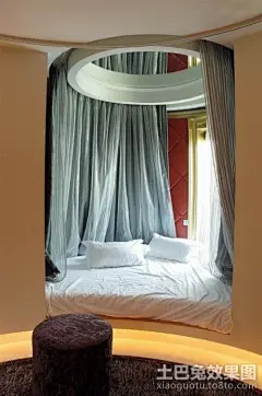 躺在床上也能数星星！喜不喜欢？飘窗装修效果图_休闲区装修效果图大全2012图片_土巴兔装修效果图