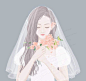 花季少女的婚礼——插画